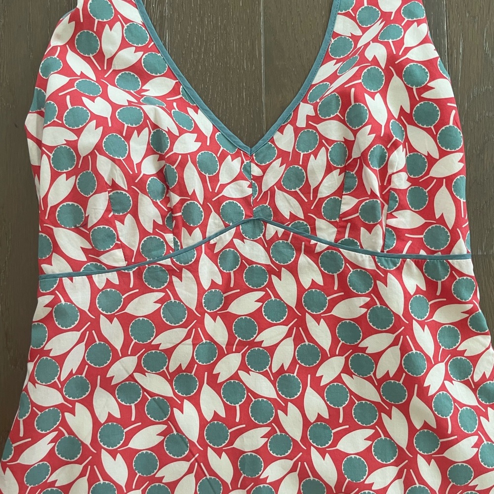 Boden 100% Cotton Halter Floral Dress 10L - Picture 2 of 6